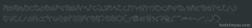 GraphicDreamHollow Font – Gray Fonts on Black Background