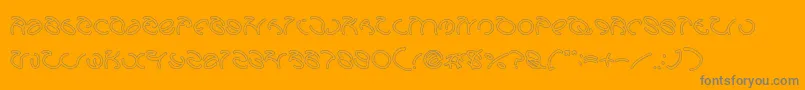 GraphicDreamHollow Font – Gray Fonts on Orange Background