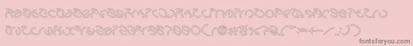 GraphicDreamHollow Font – Gray Fonts on Pink Background