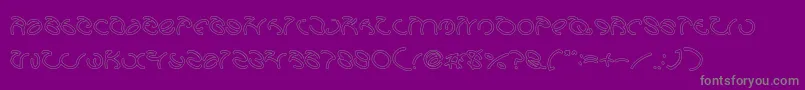 GraphicDreamHollow Font – Gray Fonts on Purple Background