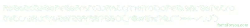 GraphicDreamHollow Font – Green Fonts on White Background