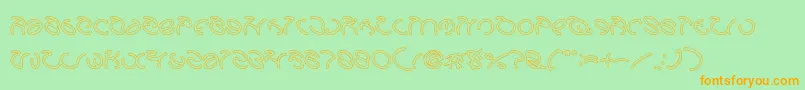 GraphicDreamHollow Font – Orange Fonts on Green Background