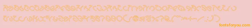 GraphicDreamHollow Font – Orange Fonts on Pink Background