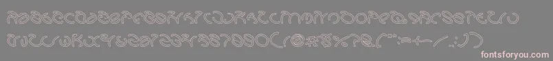 GraphicDreamHollow Font – Pink Fonts on Gray Background