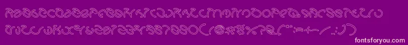GraphicDreamHollow Font – Pink Fonts on Purple Background