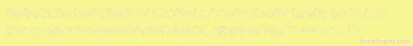 GraphicDreamHollow Font – Pink Fonts on Yellow Background
