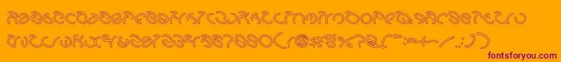 GraphicDreamHollow Font – Purple Fonts on Orange Background