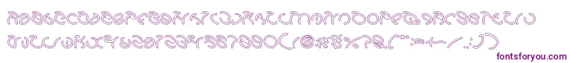 GraphicDreamHollow Font – Purple Fonts on White Background