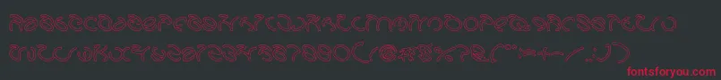 GraphicDreamHollow Font – Red Fonts on Black Background
