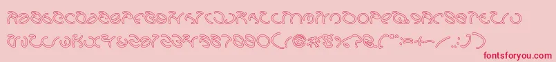 Police GraphicDreamHollow – polices rouges sur fond rose