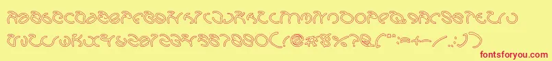 GraphicDreamHollow Font – Red Fonts on Yellow Background