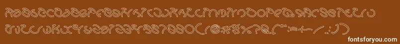 GraphicDreamHollow Font – White Fonts on Brown Background