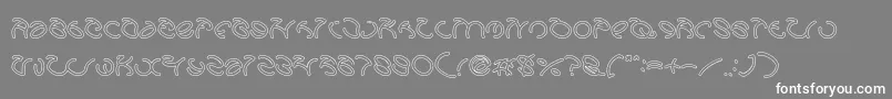 GraphicDreamHollow Font – White Fonts on Gray Background