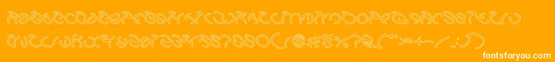 GraphicDreamHollow Font – White Fonts on Orange Background