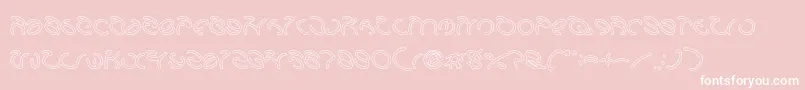 GraphicDreamHollow Font – White Fonts on Pink Background