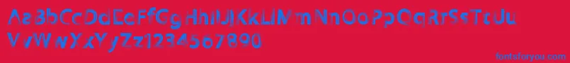 Forever7eventyDemo Font – Blue Fonts on Red Background