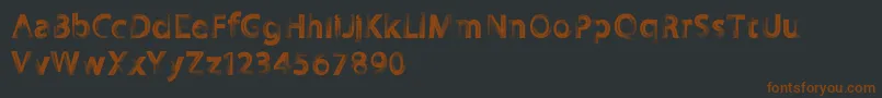Шрифт Forever7eventyDemo – коричневые шрифты на чёрном фоне