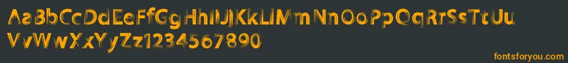 Шрифт Forever7eventyDemo – оранжевые шрифты на чёрном фоне