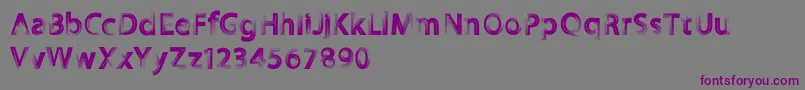 Fonte Forever7eventyDemo – fontes roxas em um fundo cinza