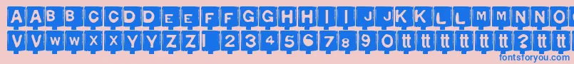 Typon Font – Blue Fonts on Pink Background