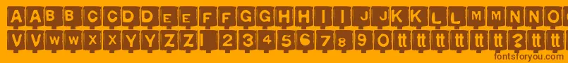 Typon Font – Brown Fonts on Orange Background