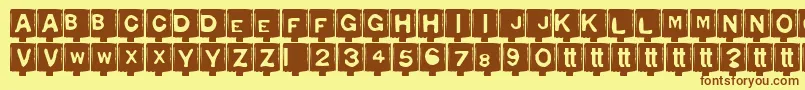 Typon Font – Brown Fonts on Yellow Background