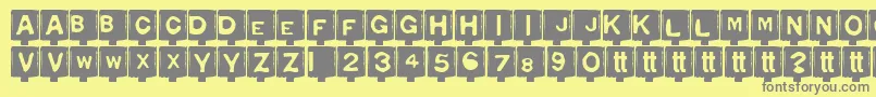 Typon Font – Gray Fonts on Yellow Background