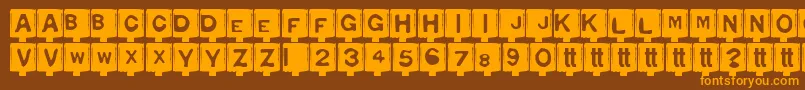 Typon Font – Orange Fonts on Brown Background