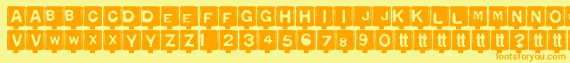 Typon Font – Orange Fonts on Yellow Background