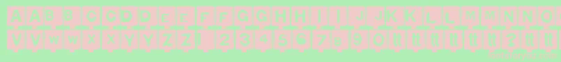 Typon Font – Pink Fonts on Green Background