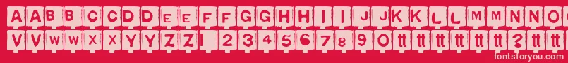 Typon Font – Pink Fonts on Red Background