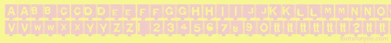 Typon Font – Pink Fonts on Yellow Background