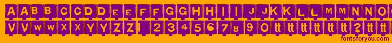 Typon Font – Purple Fonts on Orange Background