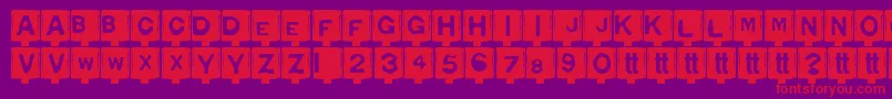 Typon Font – Red Fonts on Purple Background