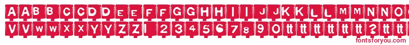 Typon-Schriftart – Rote Schriften auf weißem Hintergrund
