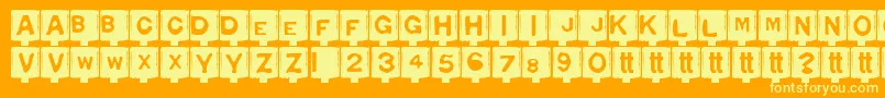 Typon Font – Yellow Fonts on Orange Background