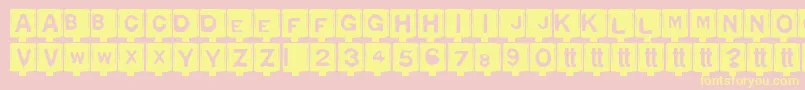 Typon Font – Yellow Fonts on Pink Background
