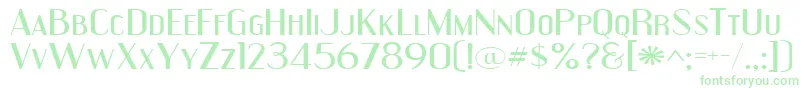 EngebrechtreExpanded Font – Green Fonts on White Background