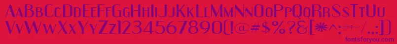 EngebrechtreExpanded Font – Purple Fonts on Red Background