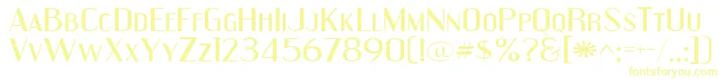 EngebrechtreExpanded Font – Yellow Fonts on White Background