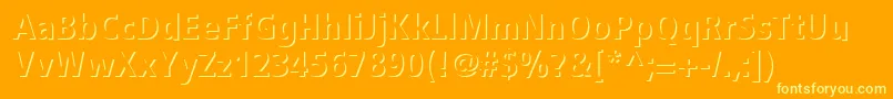 StEmbie Font – Yellow Fonts on Orange Background