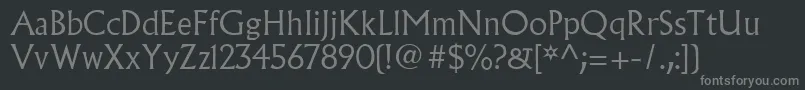 AlbertusMtLight Font – Gray Fonts on Black Background