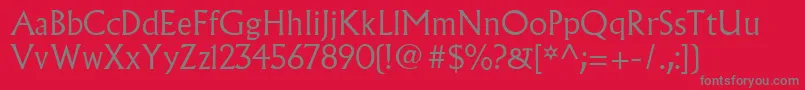 AlbertusMtLight Font – Gray Fonts on Red Background