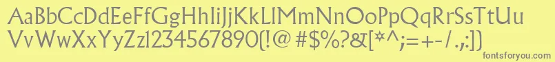 AlbertusMtLight Font – Gray Fonts on Yellow Background
