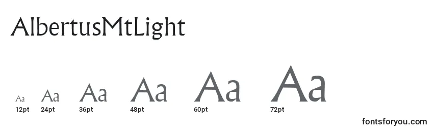 Размеры шрифта AlbertusMtLight