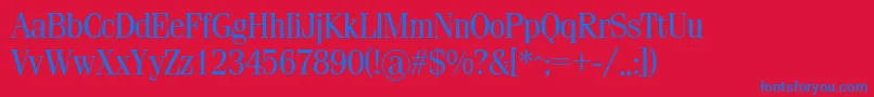 Smz Font – Blue Fonts on Red Background