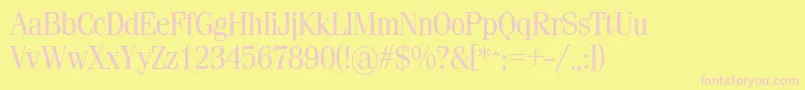 Smz Font – Pink Fonts on Yellow Background