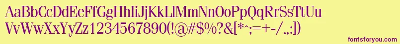 Smz Font – Purple Fonts on Yellow Background