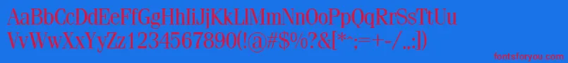Smz Font – Red Fonts on Blue Background