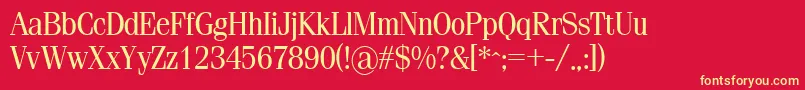 Smz Font – Yellow Fonts on Red Background